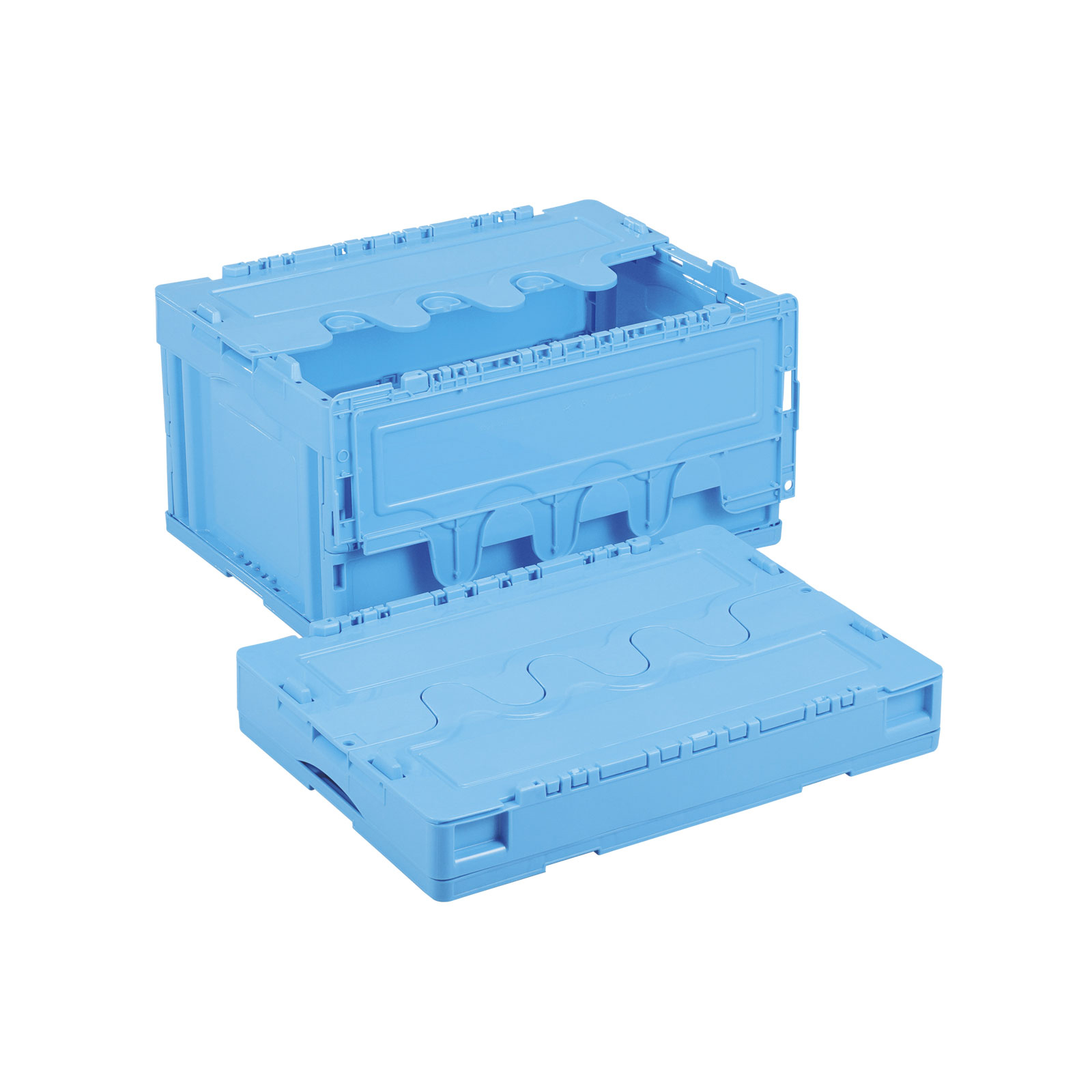 東谷 フォールディングコンテナ CF-S41NR 1420 CF－S41NR ブルー | 岐阜プラスチック工業株式会社 コンテナー