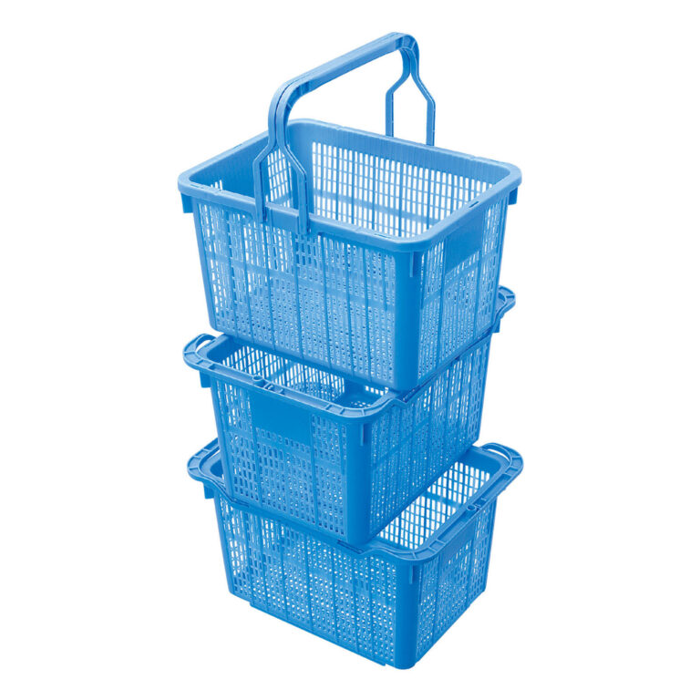 角型採集カゴ　ブルー