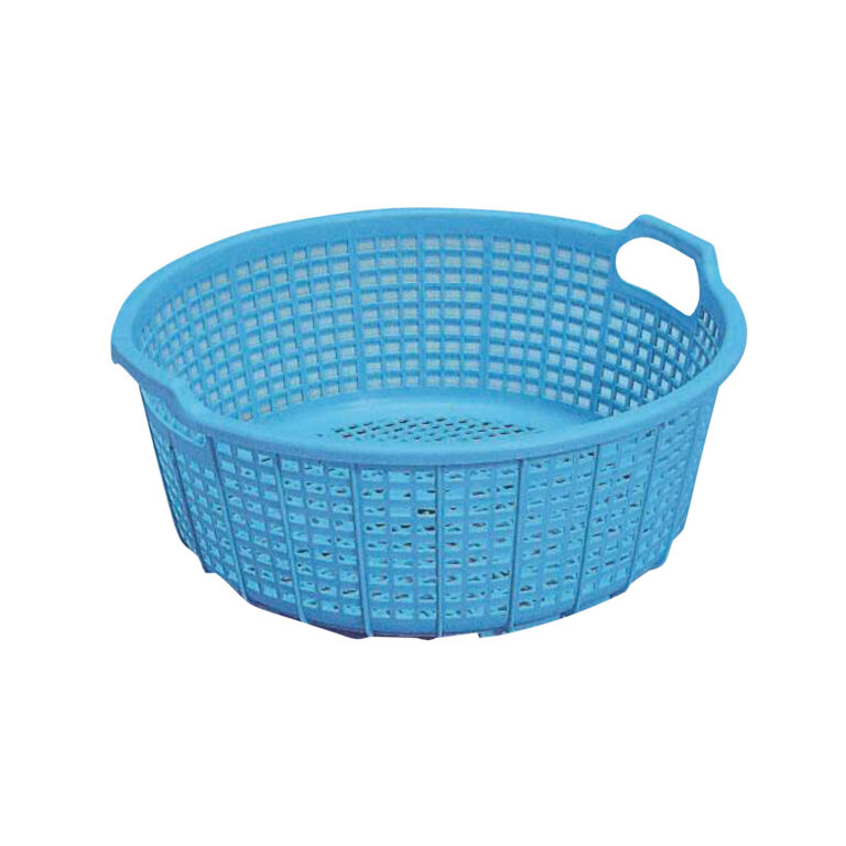 大漁カゴ（丸）　ブルー