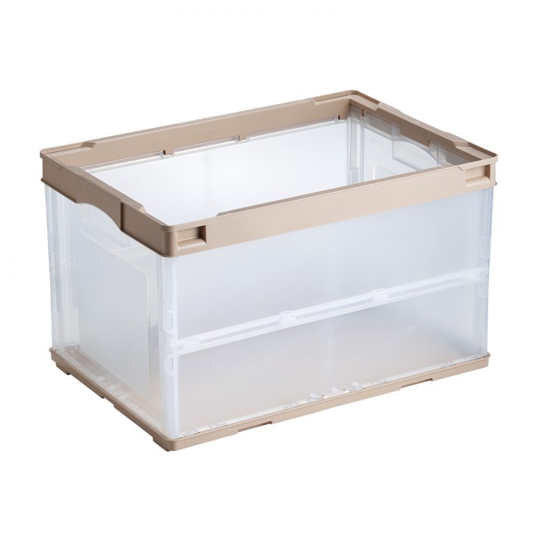 エンジェル折りコン５０蓋なしＬ（ＣＢ－Ｓ５１ＮＲＬ）　ブラウン透明