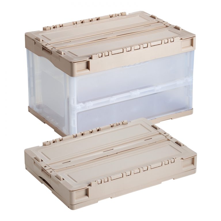 エンジェル折りコン５０蓋付き（ＣＳ－Ｓ５１ＮＲ）　ブラウン透明