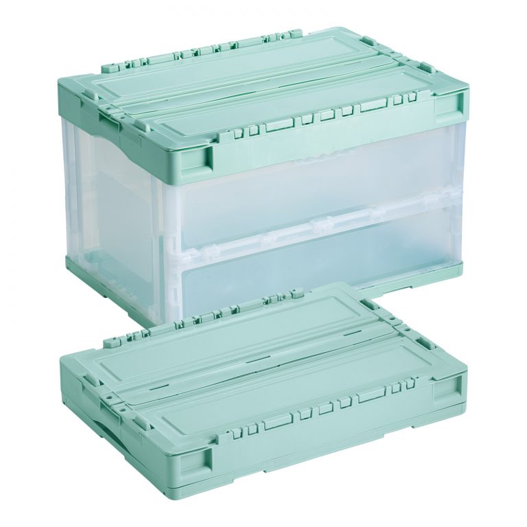 エンジェル折りコン５０蓋付き（ＣＳ－Ｓ５１ＮＲ）　ミントグリーン透明