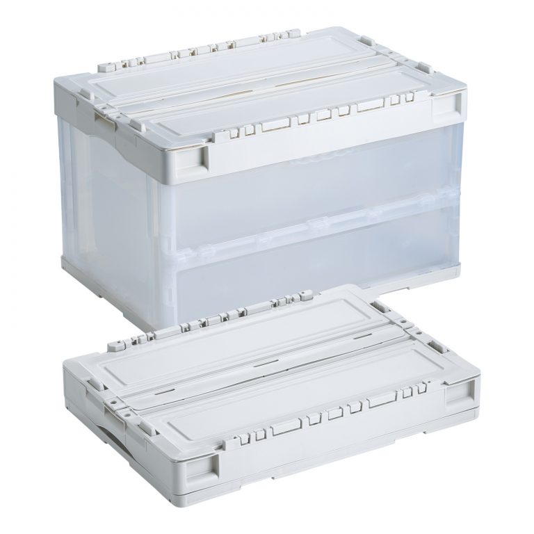 エンジェル折りコン５０蓋付き（ＣＳ－Ｓ５１ＮＲ）　ホワイト透明