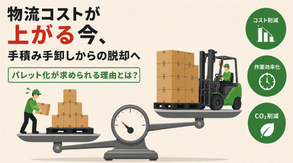 物流コストが上がる今、手積み手卸しからの脱却へ ― パレット化が求められる理由とは？