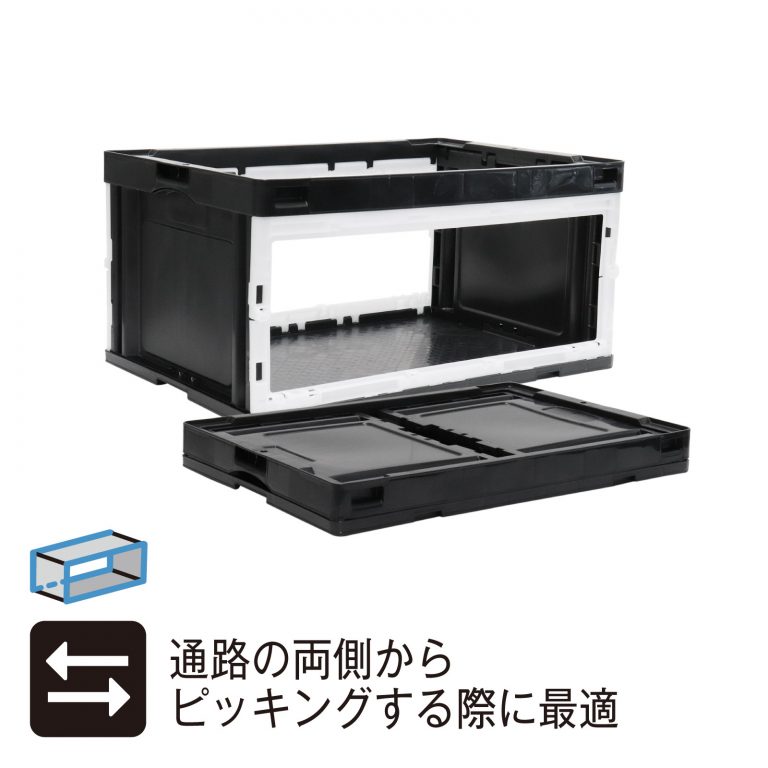 NEWリスラック折りコンＣＢ７６ＮＲ長側両面枠のみ　ブラック透明