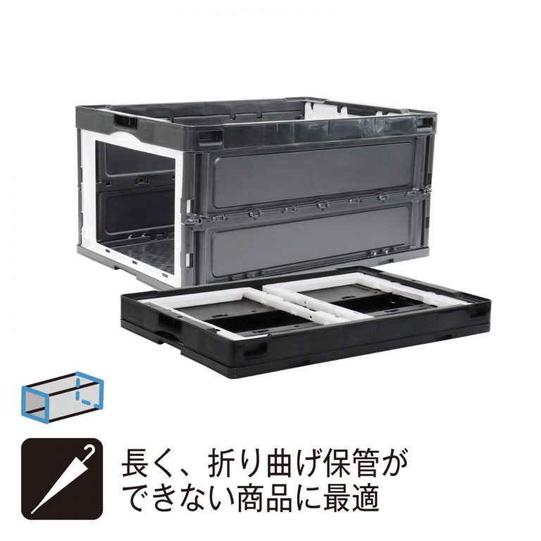 NEWリスラック折りコンＣＢ７６ＮＲ短側両面枠のみ　ブラック透明