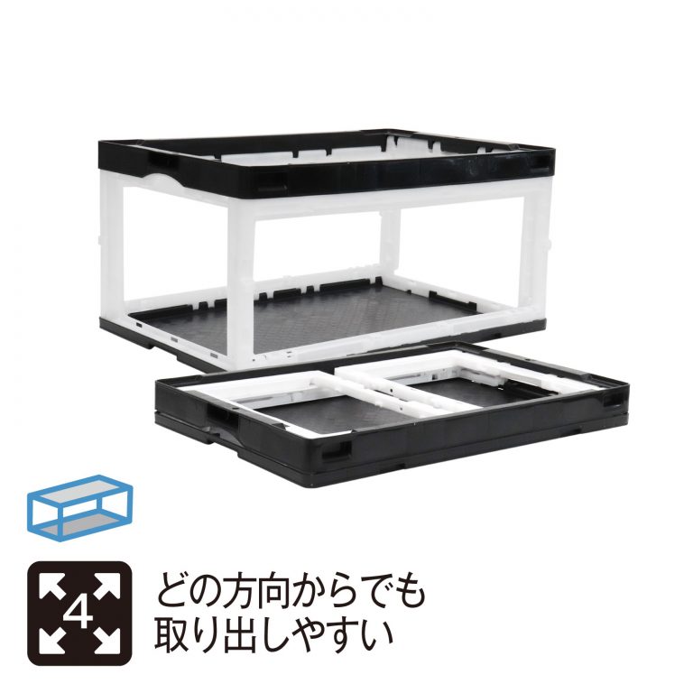 NEWリスラック折りコンＣＢ７６ＮＲ全面枠のみ　ブラック透明